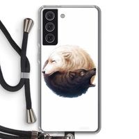 Yin Yang Wolves: Samsung Galaxy S21 FE Transparant Hoesje met koord