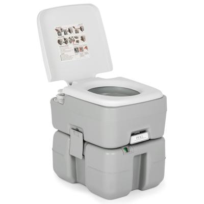 Draagbaar Toilet Buiten Camping Toilet 34,5 cm x 41,5 cm x 42 cm Grijs