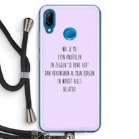 Relatief: Huawei P20 Lite Transparant Hoesje met koord