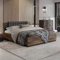 Home365 Houten Bed Siena - Walnoot Home365 Houten Bed Siena - Walnoot