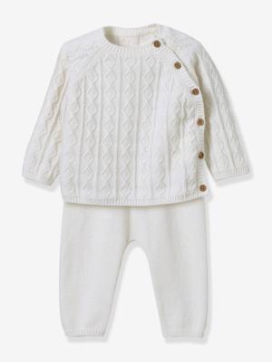 Babyset van wol CYRILLUS ecru