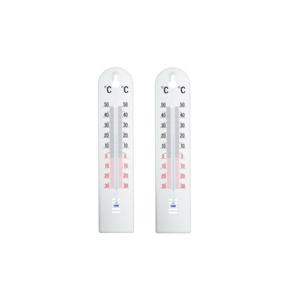 Nature Buitenthermometer - 1x - wit - kunststof - 20 cm - tuin thermometer