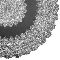 Buiten tafelkleed/tafellaken antraciet grijs Amira 152 cm rond - thumbnail