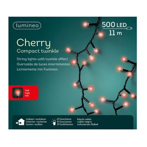 Kerstverlichting - rood - 1100 cm - 500 lampjes - twinkelend effect lichtsnoer