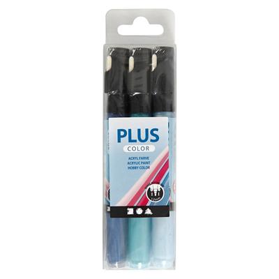 Creativ Company Plus color verfstiften - hemelsblauw,navy blauw,turquoise