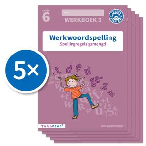 Werkwoordspelling werkboek 3 groep 6 (Set van 5) (Paperback)