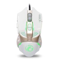 iMICE V5 USB 7-knoppen 4000 DPI Wired optische kleurrijke achtergrondverlichting gaming muis voor computer PC laptop (wit)