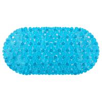 Differnz Lapis inlegmat bad - 100% PVC - anti-slip laag - 70 x 35 cm - blauw transparant