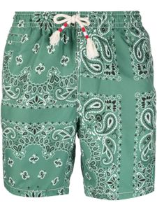 MC2 Saint Barth short de bain imprimé à taille à lien de resserrage - Vert