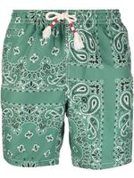 MC2 Saint Barth short de bain imprimé à taille à lien de resserrage - Vert