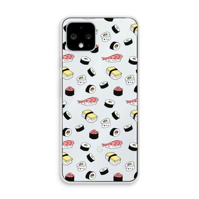 Sushi time: Pixel 4 Transparant Hoesje