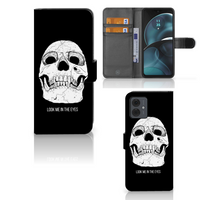 Telefoonhoesje met Naam Motorola Moto G14 Skull Eyes - thumbnail