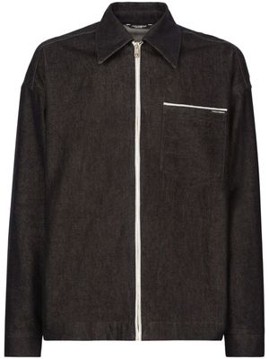 Dolce & Gabbana veste en coton à logo imprimé - Noir