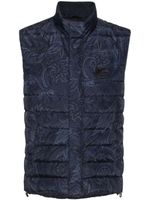 ETRO gilet matelassé à motif cachemire - Bleu