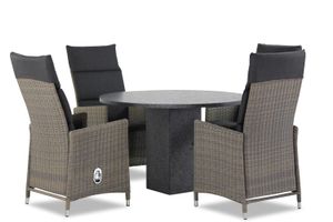 Garden Collections Madera/Graniet 120 cm dining tuinset 5-delig