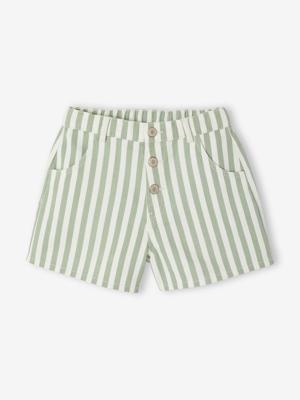Twill short voor meisjes saliegroen Twill short voor meisjes saliegroen