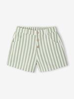 Twill short voor meisjes saliegroen