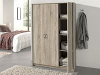 Kast RAYMOON 3 deuren 120 cm (garderobekast) sonoma
