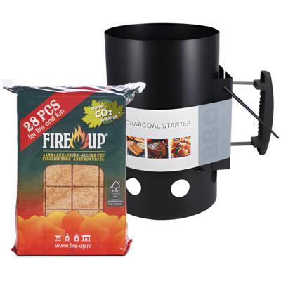 BBQ set - aanmaakblokjes 28x - houtskoolstarter - bbq starten
