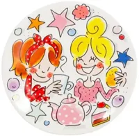 Blond Amsterdam petit four bordje aardewerk friends 12x1.5cm multi