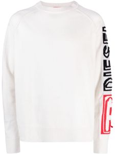 Diesel K-Saria logo-intarsia jumper - Blanc