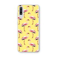 Flamingo's geel: Samsung Galaxy A70 Transparant Hoesje