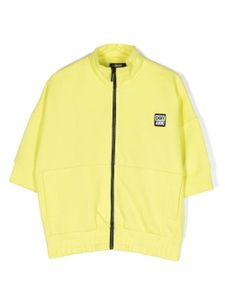 Dkny Kids pull zippé à patch logo - Jaune