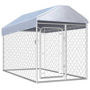 vidaXL Hondenkennel voor buiten met dak 200x100x125 cm