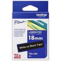 Labeltape Brother TZe, TZ TZe-345 PET Tapekleur: Zwart Tekstkleur:Wit 18 mm 8 m