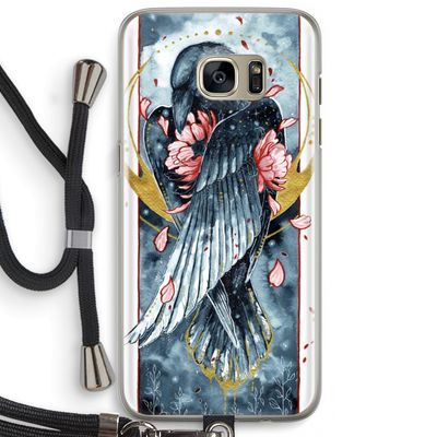 Golden Raven: Samsung Galaxy S7 Edge Transparant Hoesje met koord