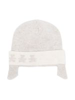 Brunello Cucinelli Kids bonnet en cachemire à design nervuré - Gris - thumbnail