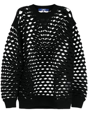 Junya Watanabe MAN pull à encolure à motifs coupés au laser - Noir