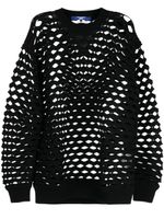 Junya Watanabe MAN pull à encolure à motifs coupés au laser - Noir