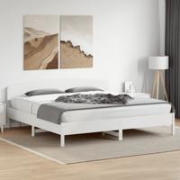 Bedframe zonder matras massief grenenhout wit 180x200 cm