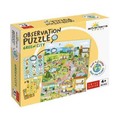Educatieve spellen - GEOMAG - Observatiepuzzel Groene Stad - Ecologische puzzel - Ontdekking van duurzame steden - Poster inbegrepen