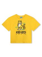 Kenzo Kids t-shirt en coton biologique à motif Kotora - Jaune - thumbnail