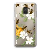 No flowers without bees: Samsung Galaxy A8 (2018) Transparant Hoesje