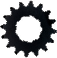 Tandwiel KMC Voor enviolo 16T O-MO Staal 3/32 inch - Zwart