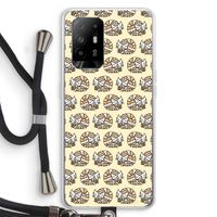 Slapende poes: Oppo A94 5G Transparant Hoesje met koord