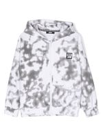 Dkny Kids sweat tie dye à fermeture zippée - Blanc - thumbnail