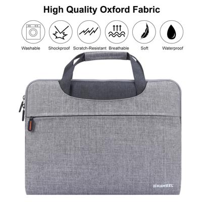 HAWEEL 13.3 inch Laptoptas voor MacBook Samsung Lenovo Sony Dell Chuwi Asus HP (grijs)