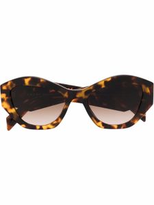 Prada Eyewear lunettes de soleil à monture écaille de tortue - Marron