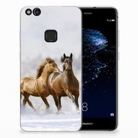 Huawei P10 Lite TPU Hoesje Paarden - thumbnail