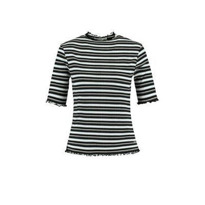 America Today gestreept T-shirt zwart America Today gestreept T-shirt zwart