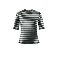 America Today gestreept T-shirt zwart - thumbnail