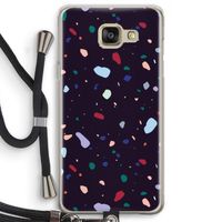 Dark Rounded Terrazzo: Samsung Galaxy A5 (2016) Transparant Hoesje met koord