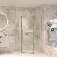 Vijfhoekige Douchecabine Sanivo Vigo 90x90x200 cm RVS Look