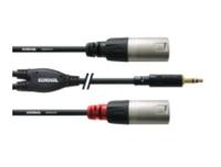 Cordial CFY1.8WMM Intro verloopkabel 3.5mm TRS jack - 2x XLR 1.8m zwart - thumbnail