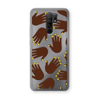Hands dark: Xiaomi Redmi 9 Transparant Hoesje
