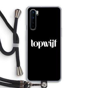 Topwijf Zwart: OnePlus Nord Transparant Hoesje met koord